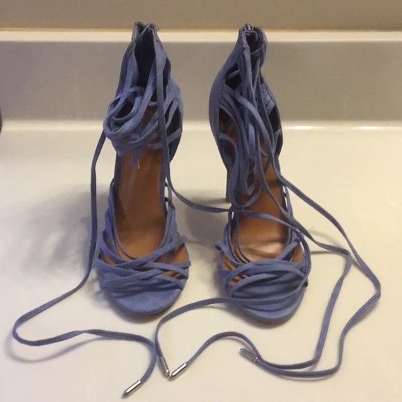 Nasty Gal Shoes - NASTY GAL suede Strappy stilettos SZ 6